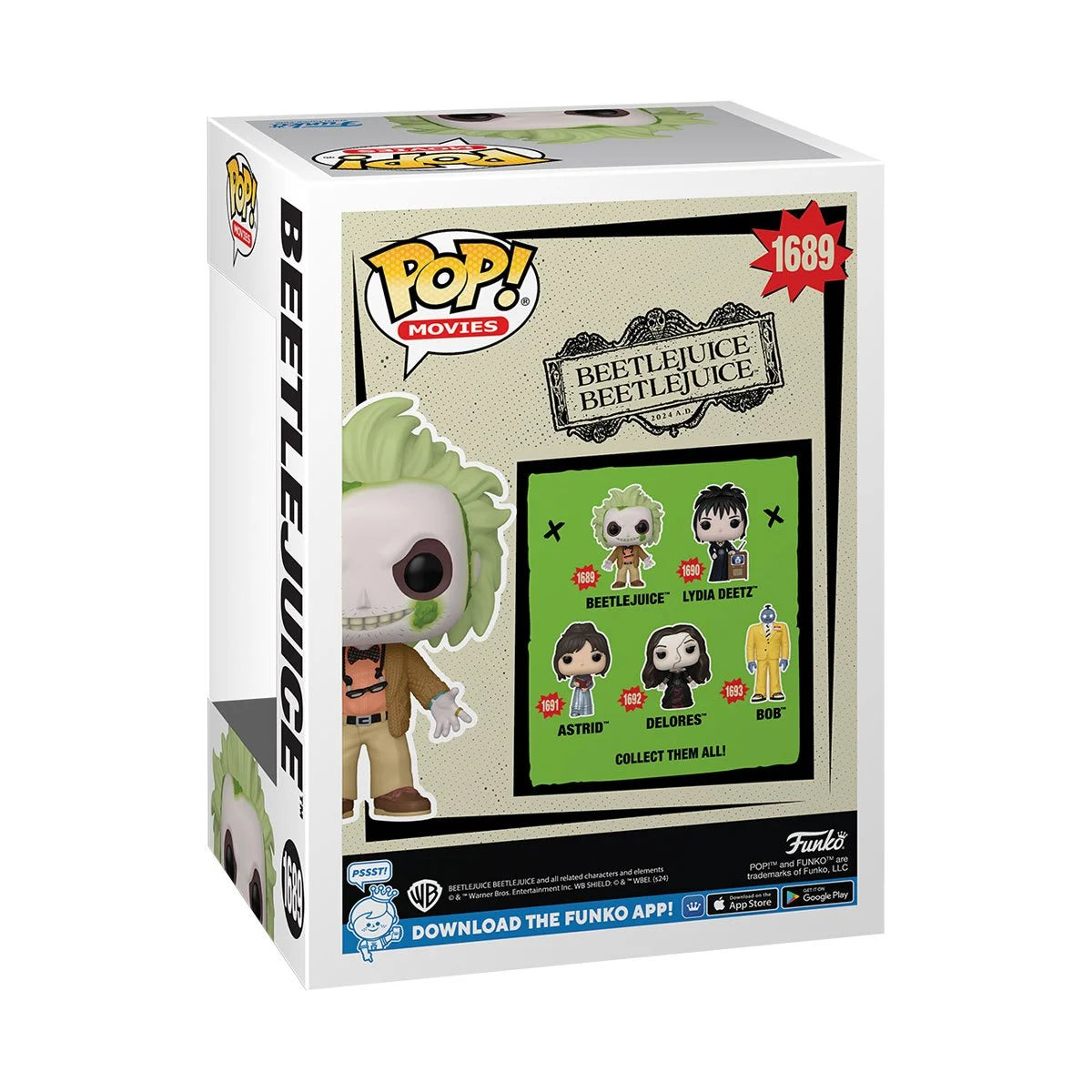 BEETLEJUICE BEETLEJUICE Beetlejuice In Cardigan Pop! Vinyl Funko #1689