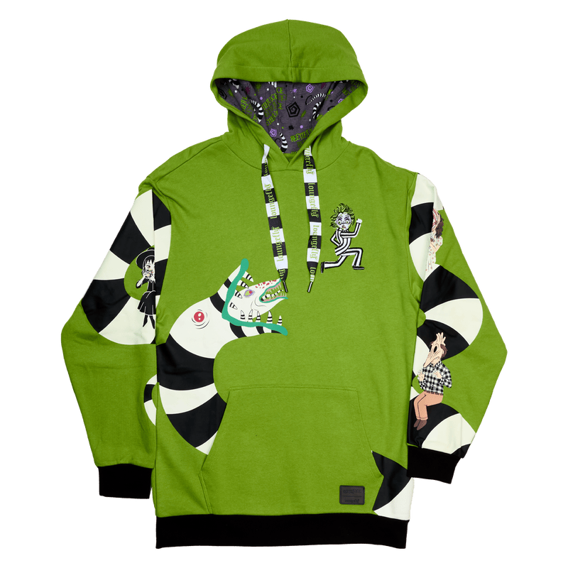 BEETLEJUICE | Sandworm Glow-In-the-Dark Hoodie - by Loungefly-Apparel-Classic Horror Shop
