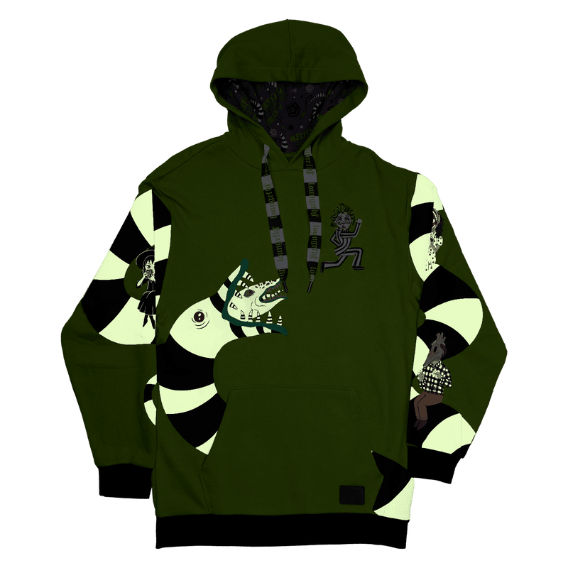BEETLEJUICE | Sandworm Glow-In-the-Dark Hoodie - by Loungefly-Apparel-Classic Horror Shop