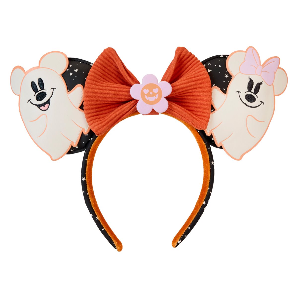 Disney Mickey Minnie Floral Ghost Glow Halloween Loungefly Ears Headband