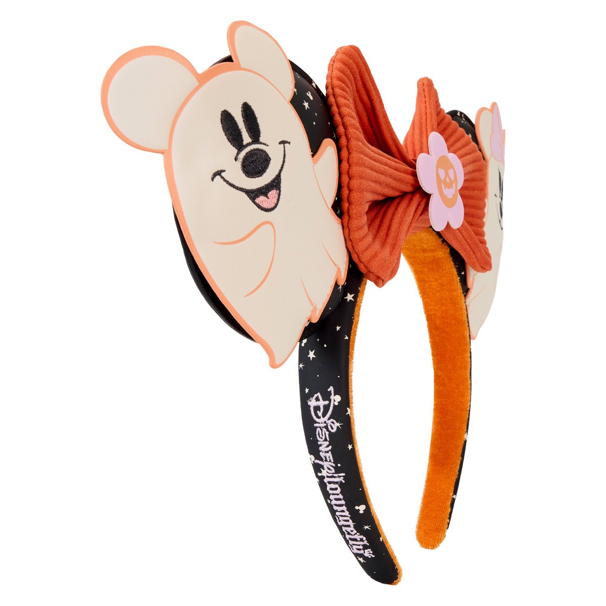 Disney Mickey Minnie Floral Ghost Glow Halloween Loungefly Ears Headband