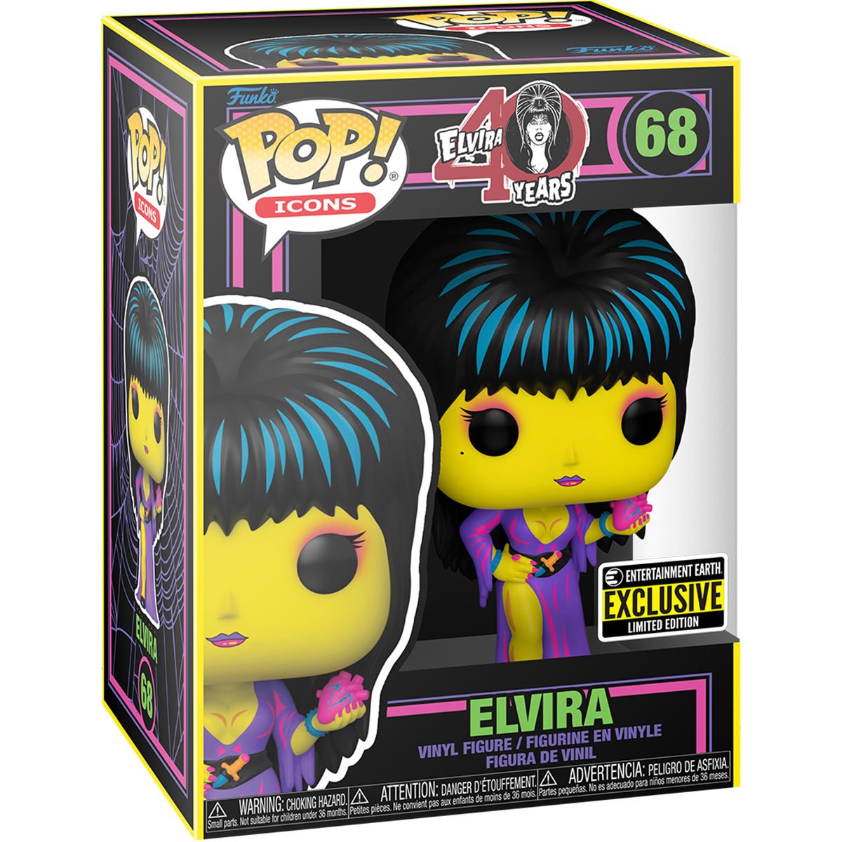 Elvira Black Light Pop! Funko #68