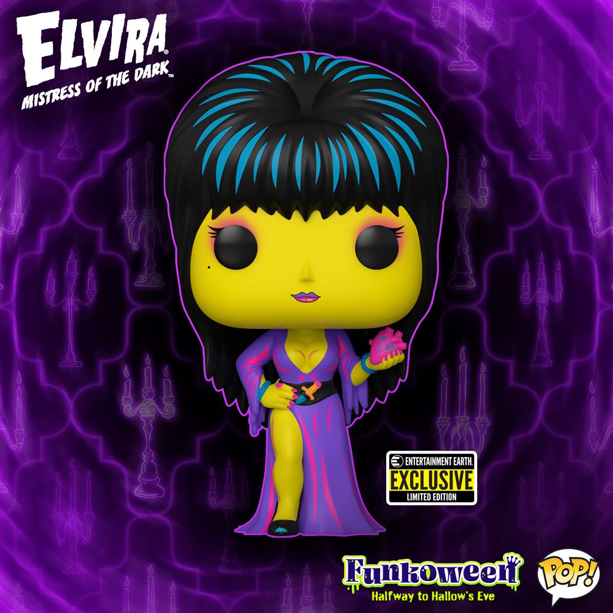 Elvira Black Light Pop! Funko #68