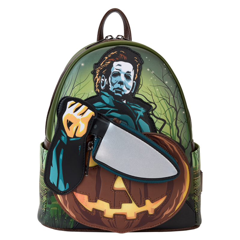 HALLOWEEN 1978 | Michael Myers Pumpkin Glow Mini Backpack With Coin Bag-Bag-LFCOMBK0004-Classic Horror Shop