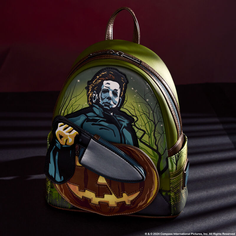 HALLOWEEN 1978 | Michael Myers Pumpkin Glow Mini Backpack With Coin Bag-Bag-LFCOMBK0004-Classic Horror Shop