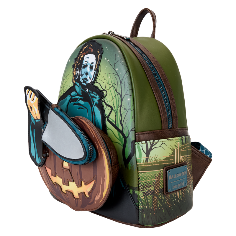 HALLOWEEN 1978 | Michael Myers Pumpkin Glow Mini Backpack With Coin Bag-Bag-LFCOMBK0004-Classic Horror Shop