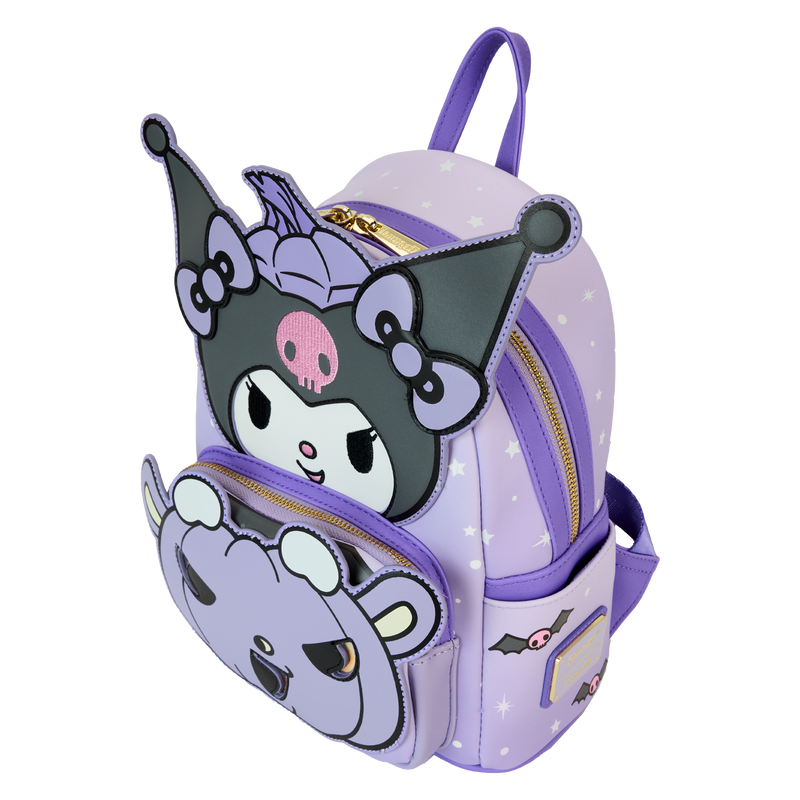 HELLO KITTY - Sanrio Kuromi Pumpkin Loungefly Mini Backpack-Bag-LFSANBK0537-Classic Horror Shop