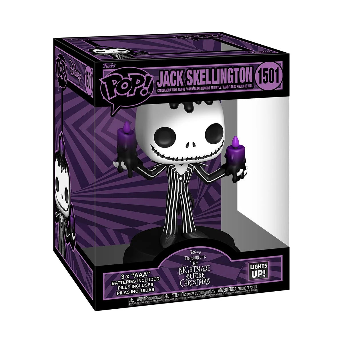 NIGHTMARE BEFORE CHRISTMAS Jack Skellington Light Up Super Pop Funko 1501