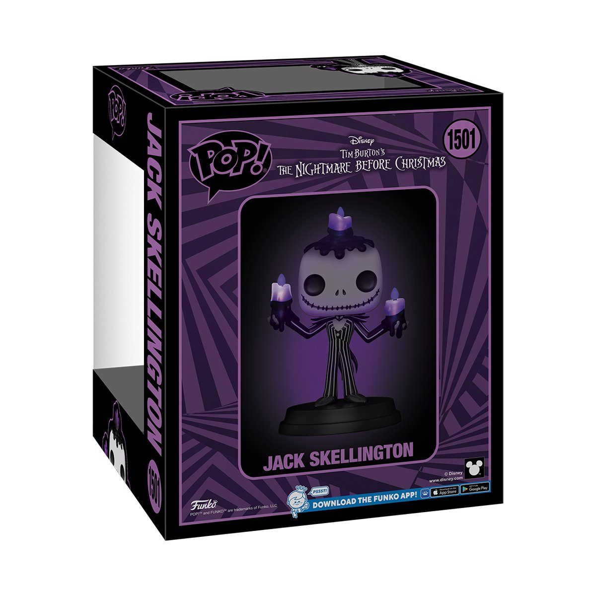 NIGHTMARE BEFORE CHRISTMAS Jack Skellington Light Up Super Pop Funko 1501