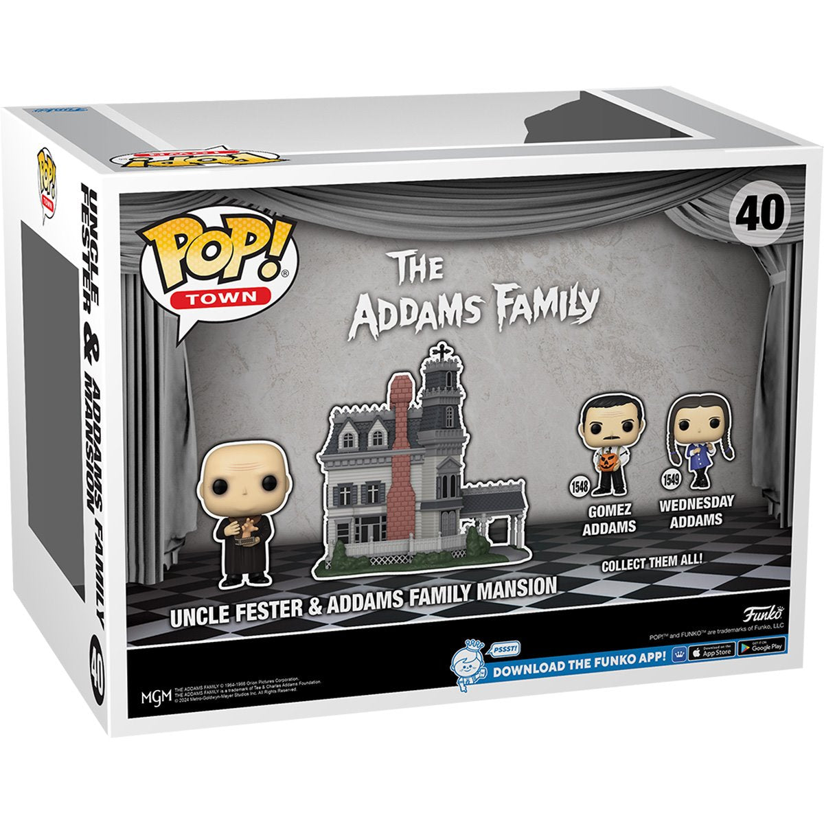 THE ADDAMS FAMILY | Uncle Fester & Addams Family Mansion Pop! Town #40-Funko-FU81208-Classic Horror Shop