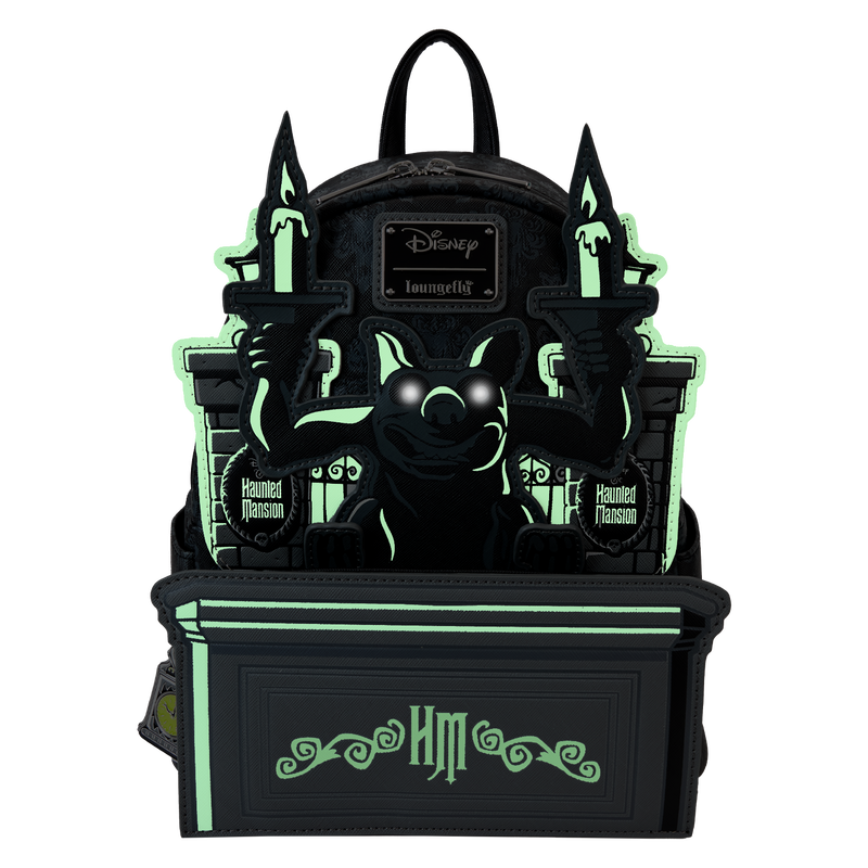 DISNEY - The Haunted Mansion Gargoyle Wallpaper Light Up Glow Mini Backpack-Bag-LFWDBK3740-Classic Horror Shop