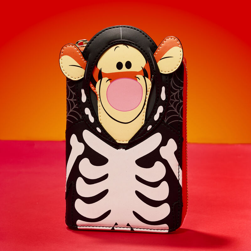 DISNEY - Winnie The Pooh Skeleton Tigger Glow Zip Around Loungefly Wallet-Wallet-LFWDWA3132-Classic Horror Shop