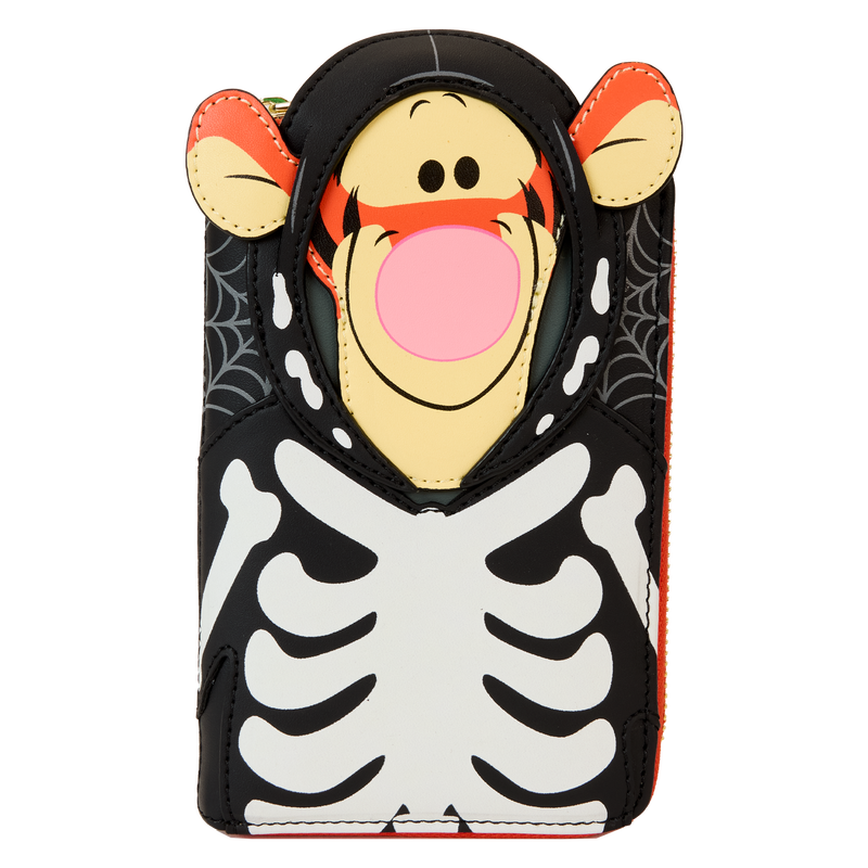 DISNEY - Winnie The Pooh Skeleton Tigger Glow Zip Around Loungefly Wallet-Wallet-LFWDWA3132-Classic Horror Shop