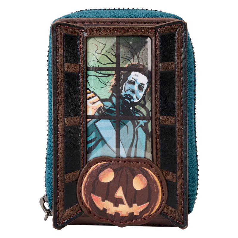 HALLOWEEN 1978 | Michael Myers Pumpkin Glow Accordion Zip Around Wallet-Wallet-LFCOMWA0004-Classic Horror Shop