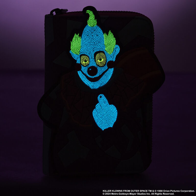 KILLER KLOWNS FROM OUTER SPACE - Jumbo Cosplay Glow Zip Around Wallet-Bag-LFKKLWA0002-Classic Horror Shop