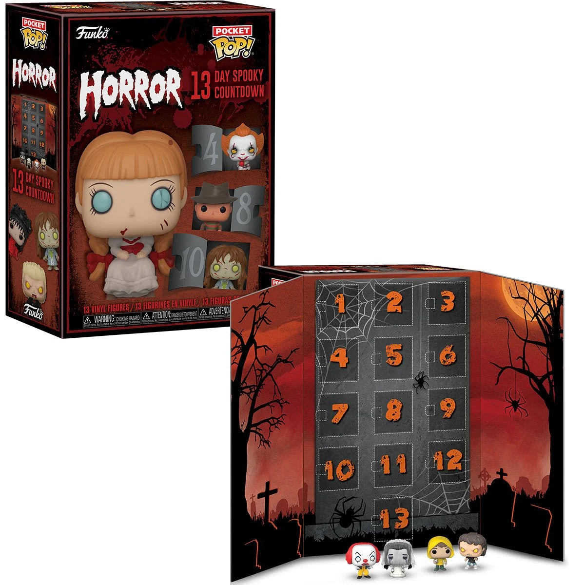 Pocket Pop! Horror 13-Day Spooky Countdown Calendar-Funko-72360-Classic Horror Shop