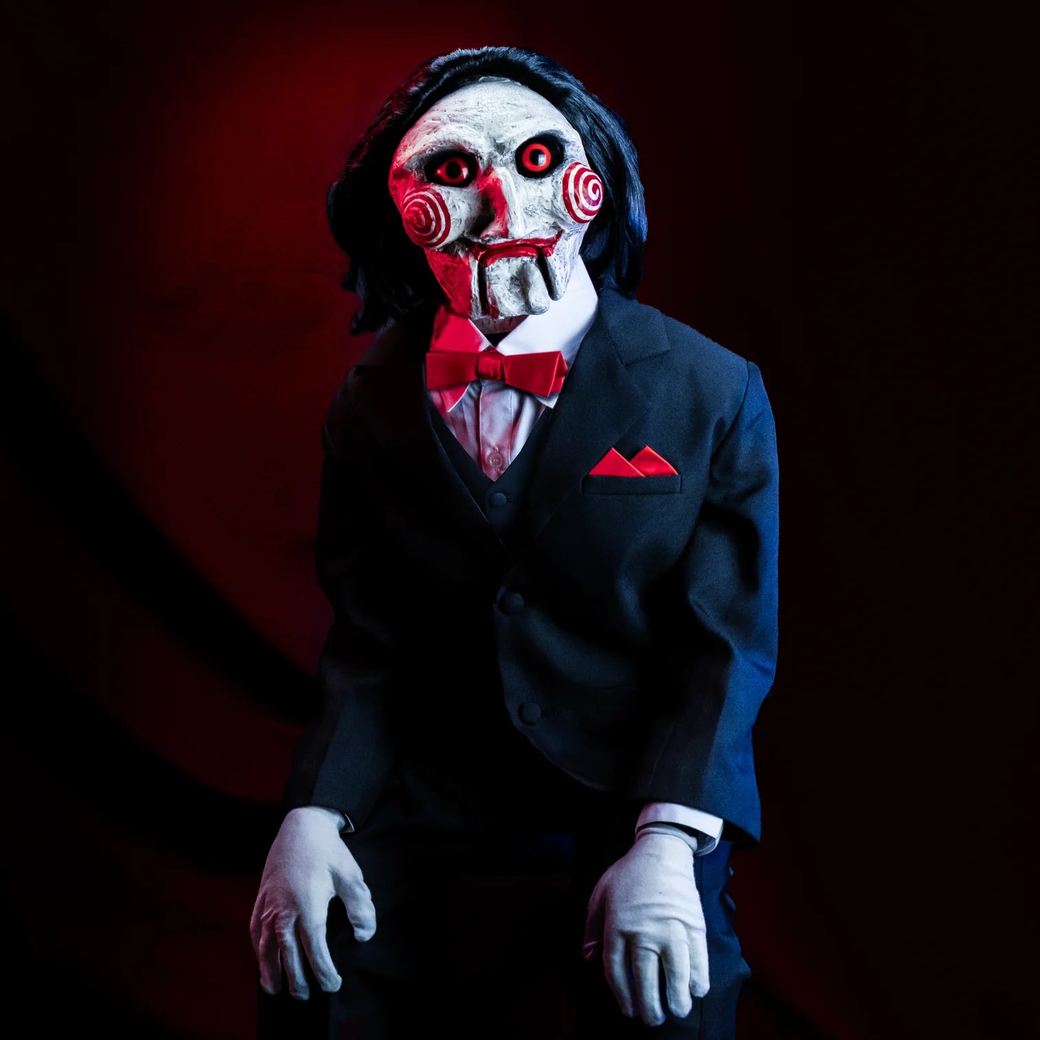 SAW | Billy Deluxe Puppet Prop With Sounds and Motion-Dolls and Puppets-MAMALG102-Classic Horror Shop