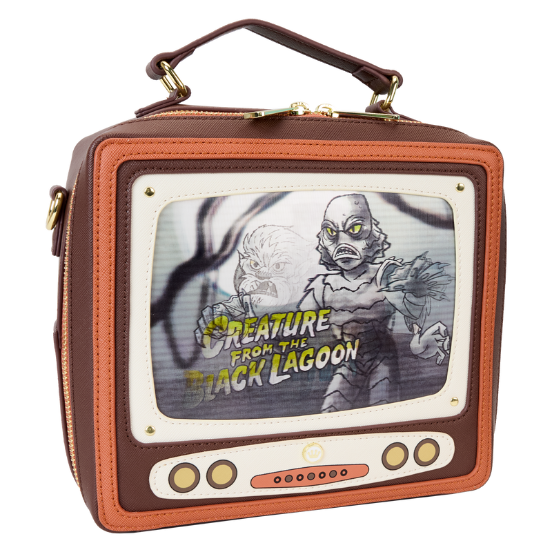 UNIVERSAL MONSTERS | Vintage TV Triple Lenticular Crossbody Bag-Bag-LFUMTB0006-Classic Horror Shop